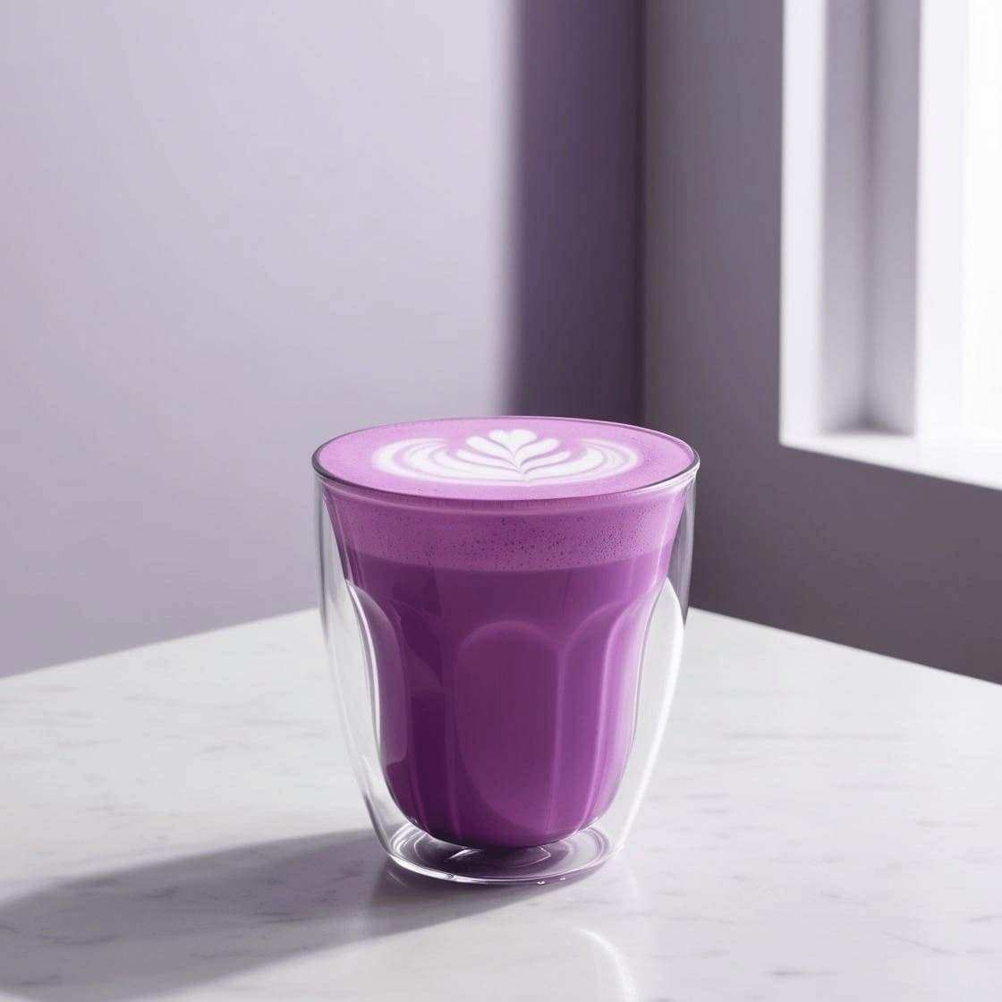Ube Latte Maison : Recette Facile à la Poudre d'Ube Violette - UBELIO Image