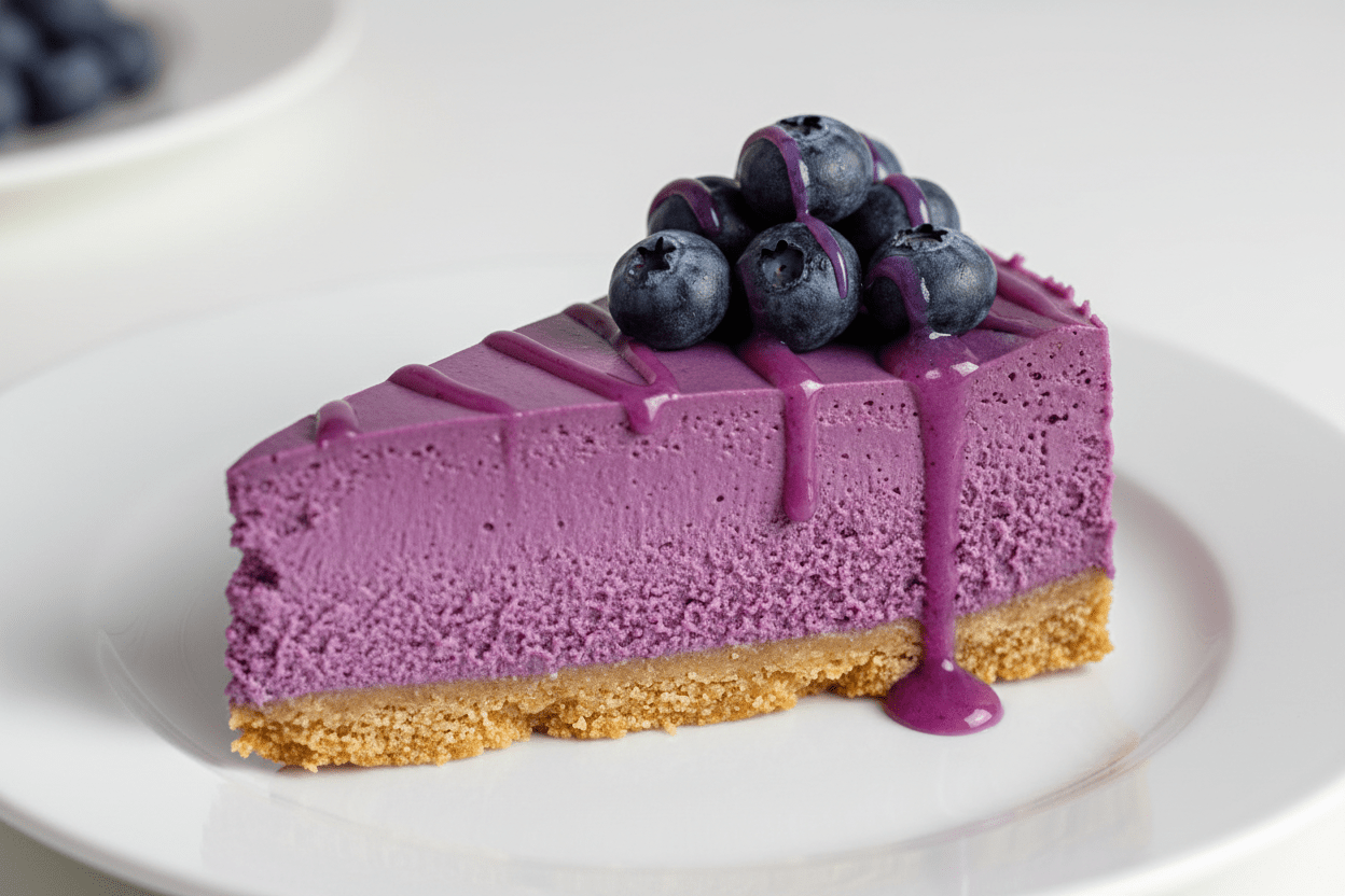 Cheesecake No-Bake à l'Ube : Recette Sans Cuisson Naturellement Violette - UBELIO Image
